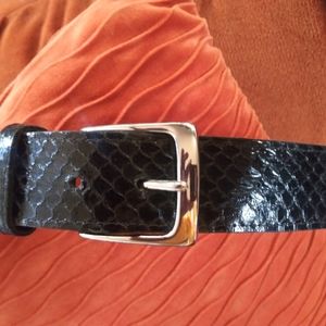 Black Snakeskin Belt